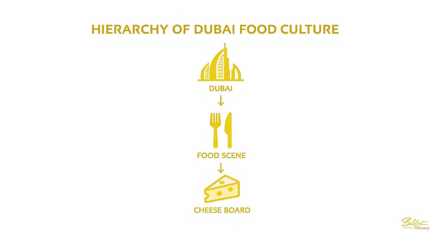 Infographic about cheese boards dubai