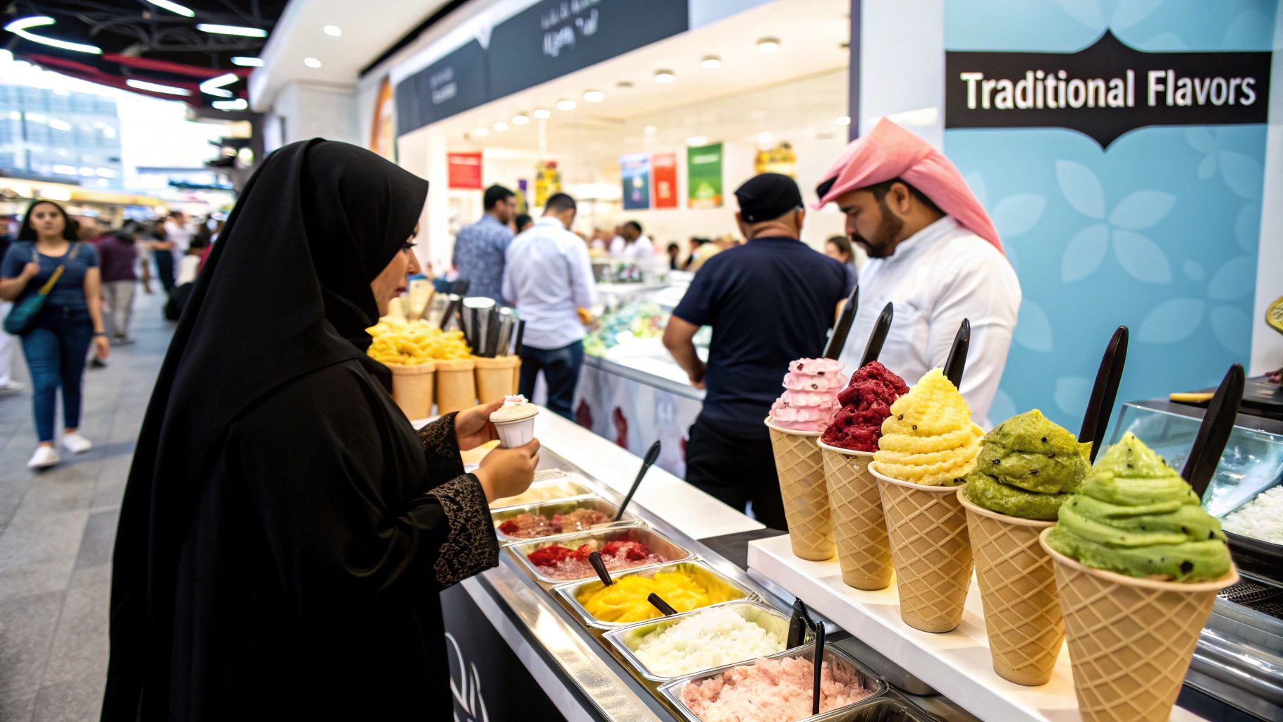 Finding the best original Italian Ice Cream in UAE at IFM Gourmet Dubai