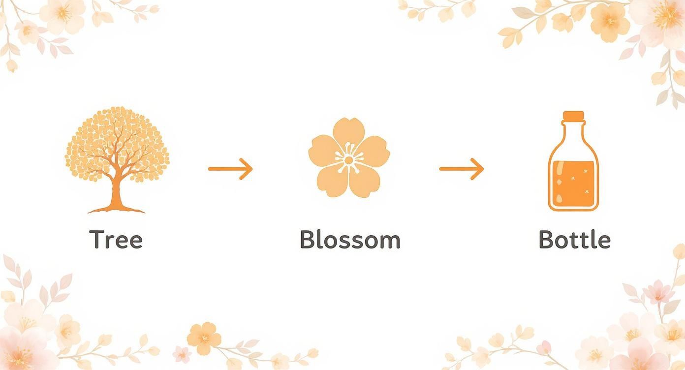Infographic about orange blossom water