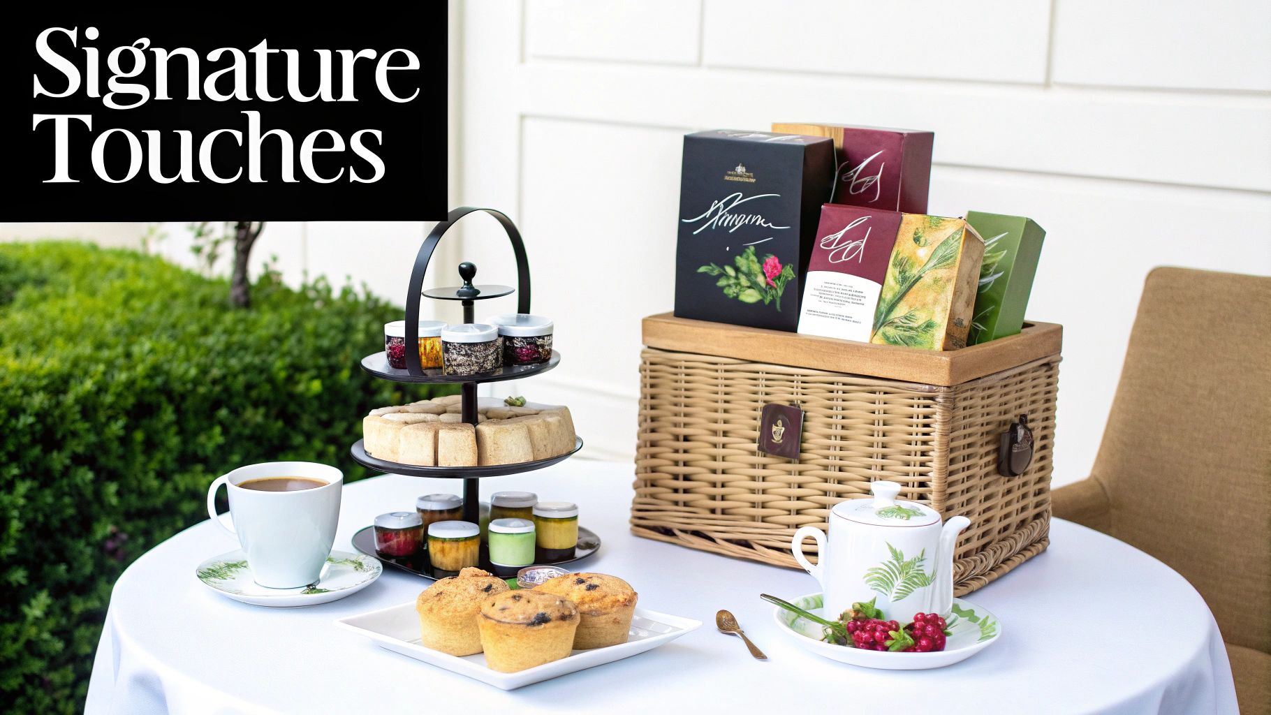 Beautifully curated gift hampers for a Dubai event