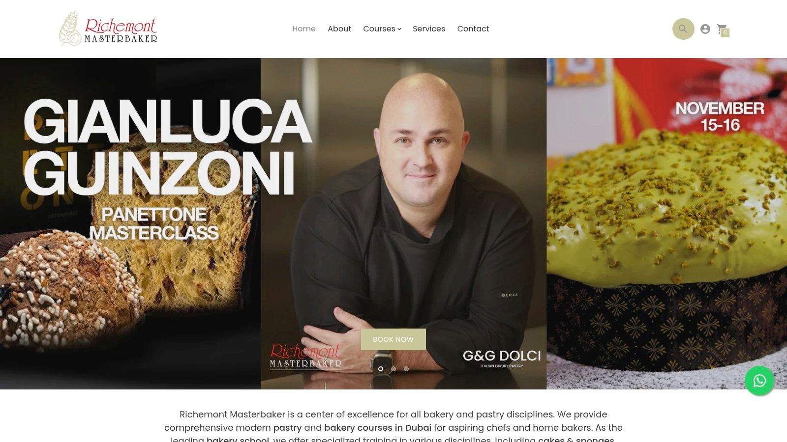 A professional baker at Richemont Masterbaker crafting dough with precision