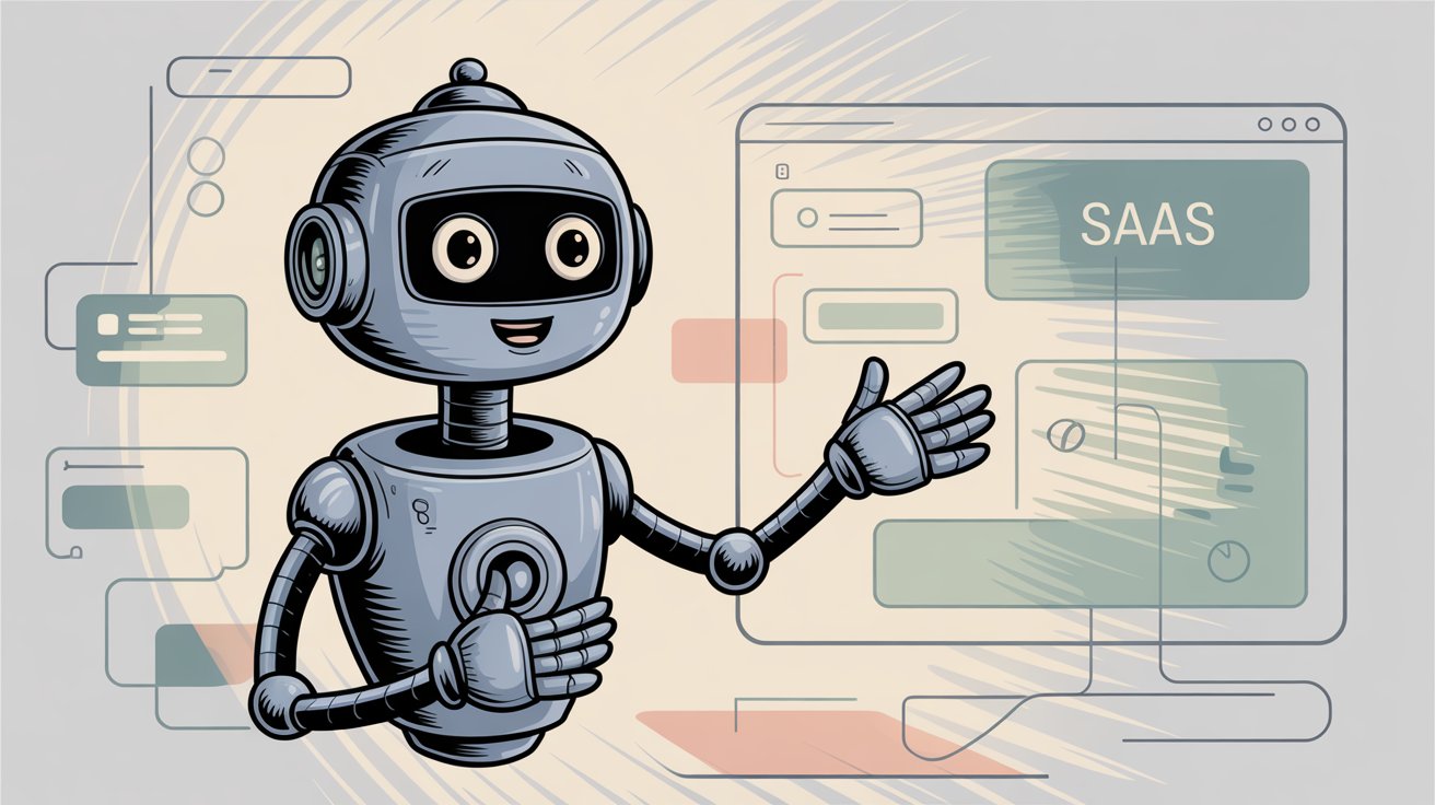 Friendly chatbot interface guiding users through in-app onboarding in a SaaS product