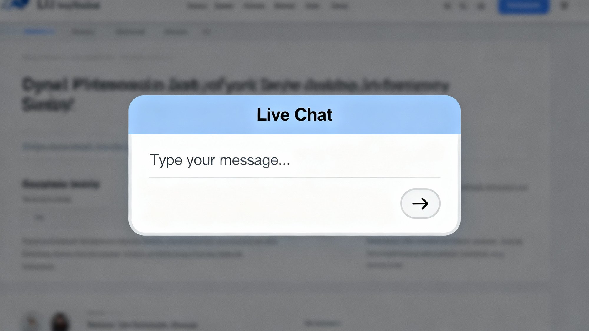 Live chat widget cleanly embedded on website corner showing professional interface integration