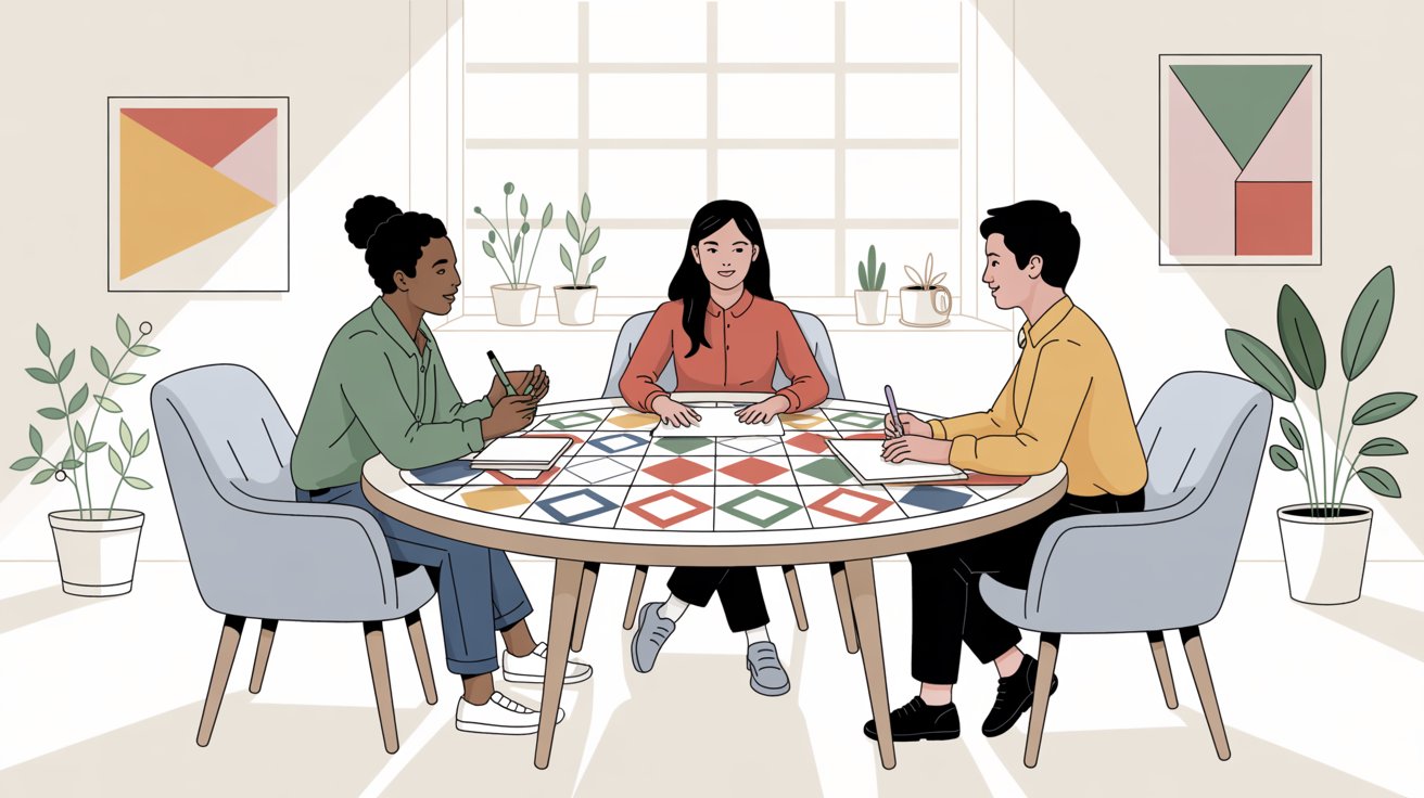 Team members collaborating naturally in modern workspace with seamless communication integration