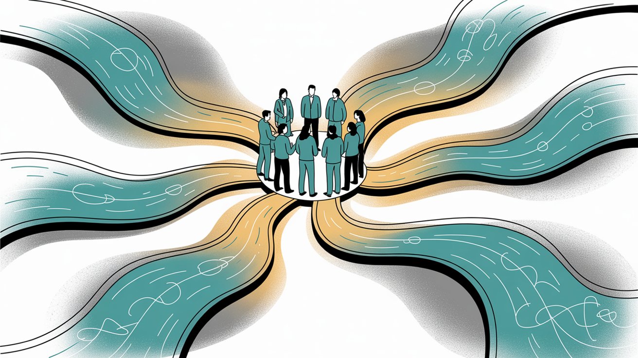 Multiple customer communication channels including website chat, SMS, WhatsApp, and social media funneling into Microsoft Teams for unified omnichannel support