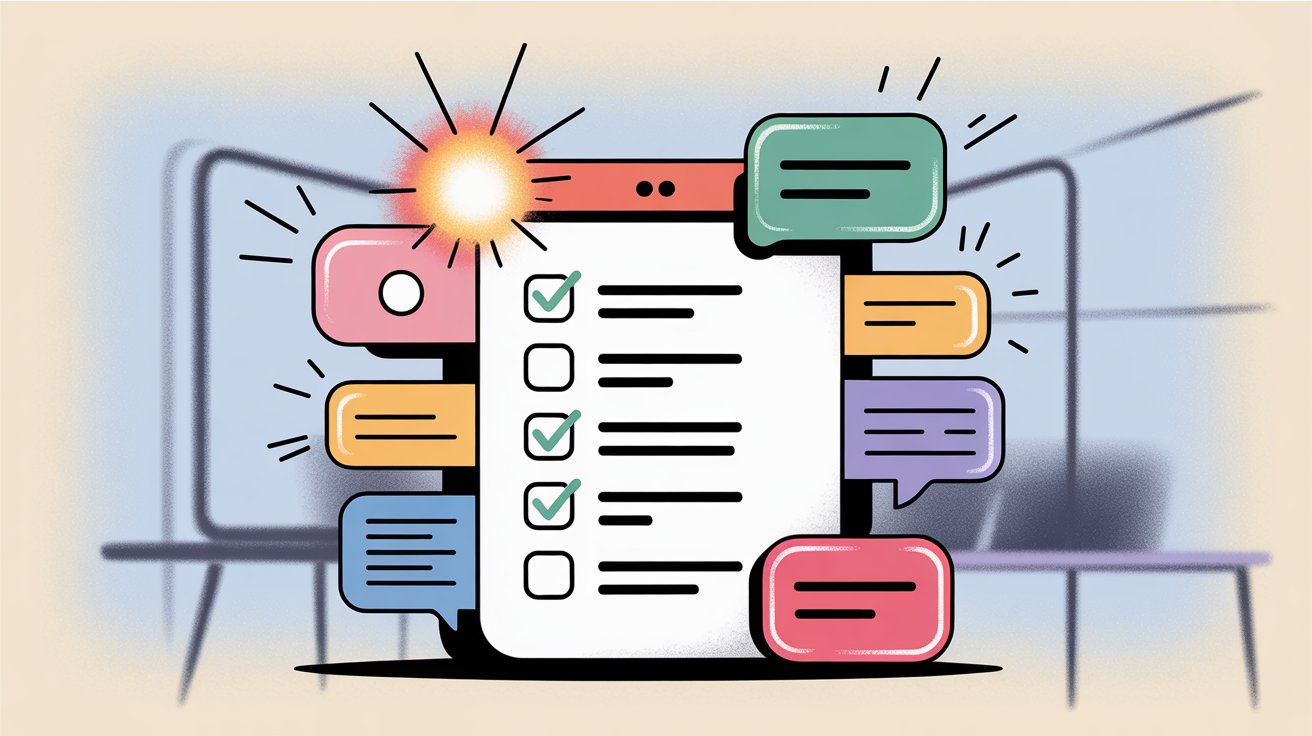 Live chat platform features checklist showing essential capabilities with colorful feature badges