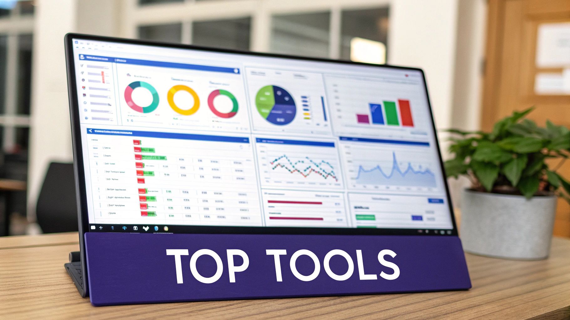 Dashboard showing customer retention metrics and charts.