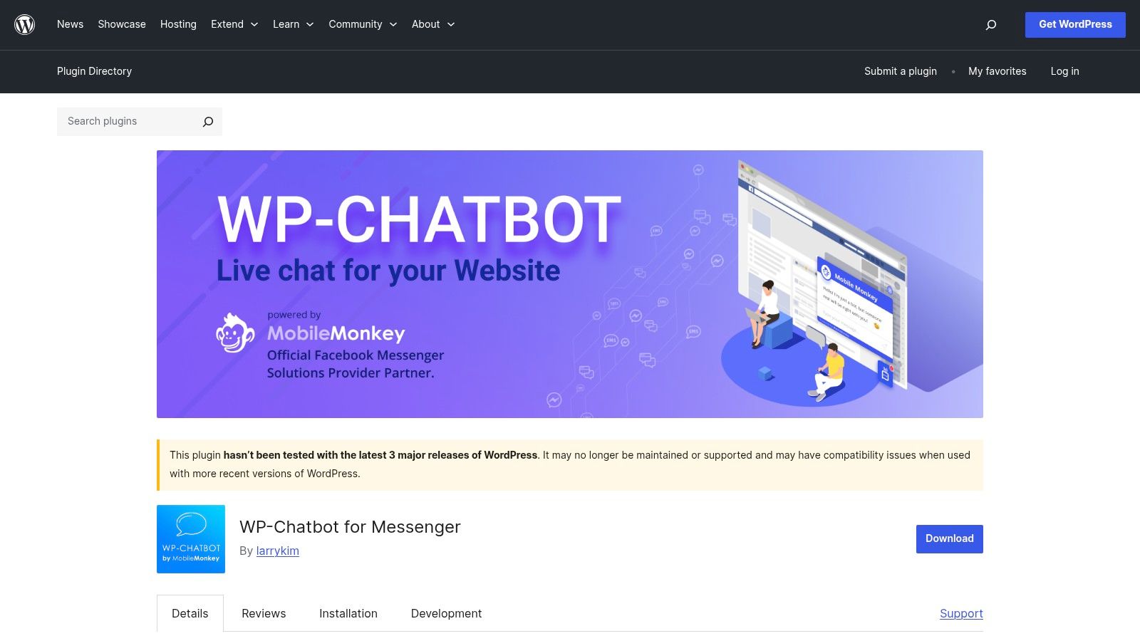 WP-ChatBot for Facebook Messenger