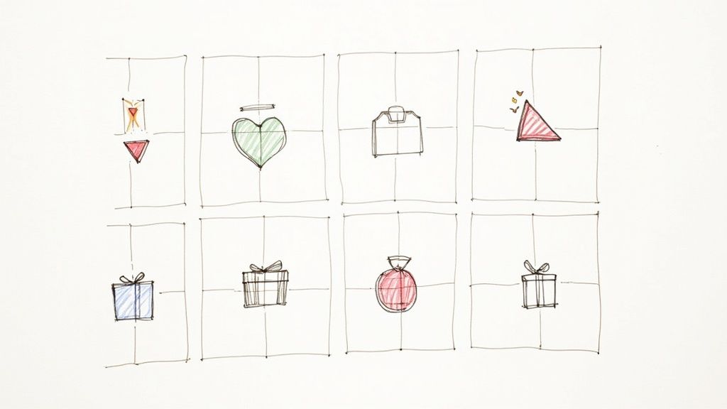 A beautifully wrapped gift box sits next to a calendar, symbolizing the importance of the occasion.