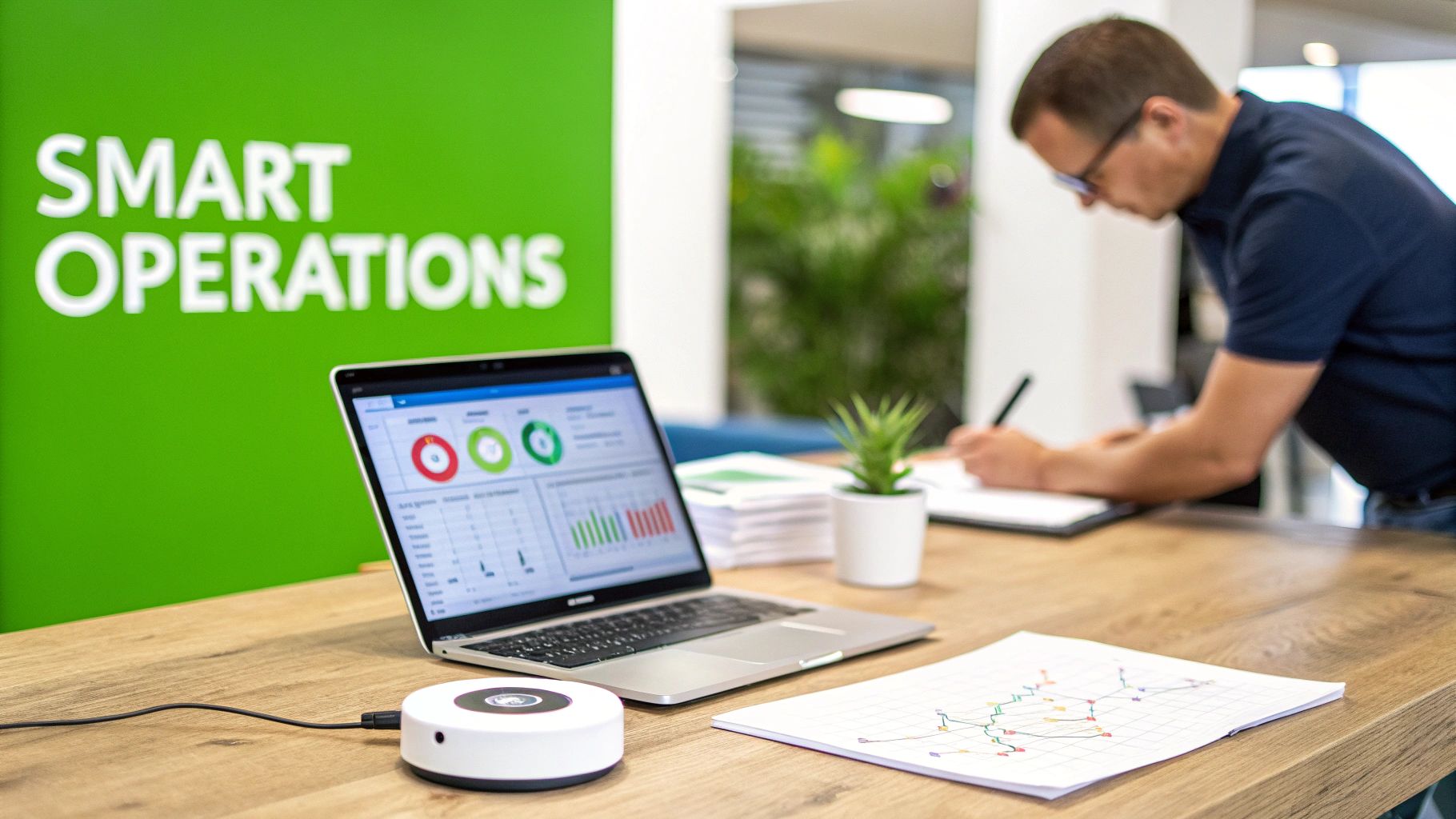 A digital interface showing interconnected data points and customer journey maps, symbolizing the core components of transformation.