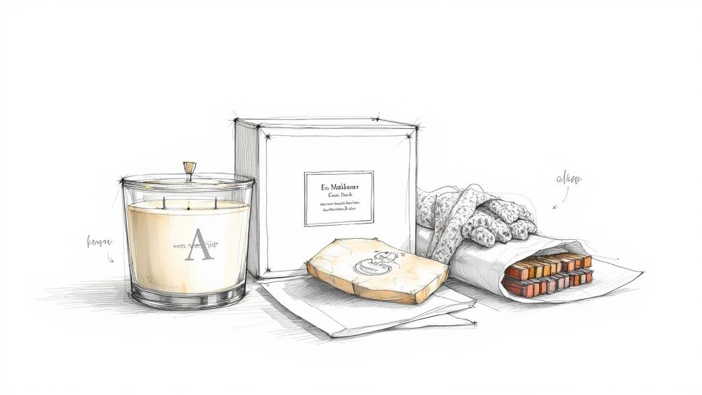 Engraved candle jar and accessories