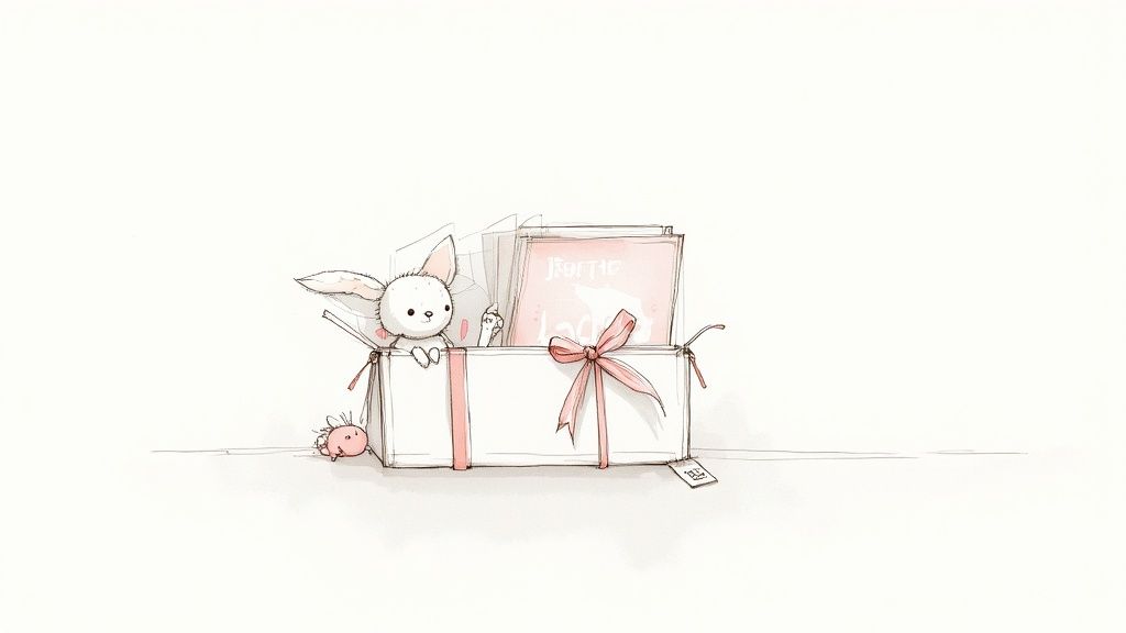 A Jellycat crinkle book being held up, showing its vibrant colors and soft textures.