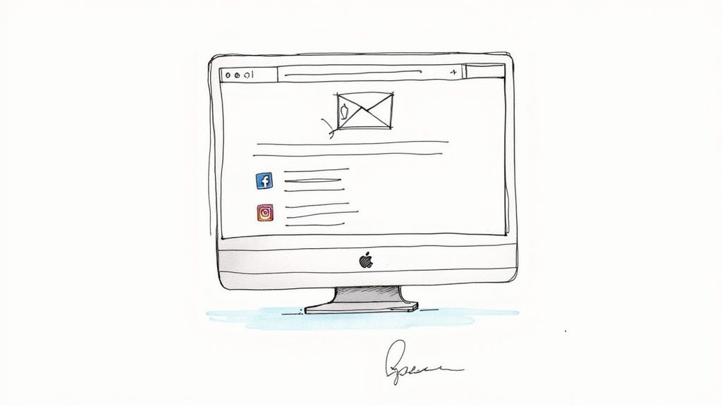 A person typing on a laptop, searching for discount codes online.