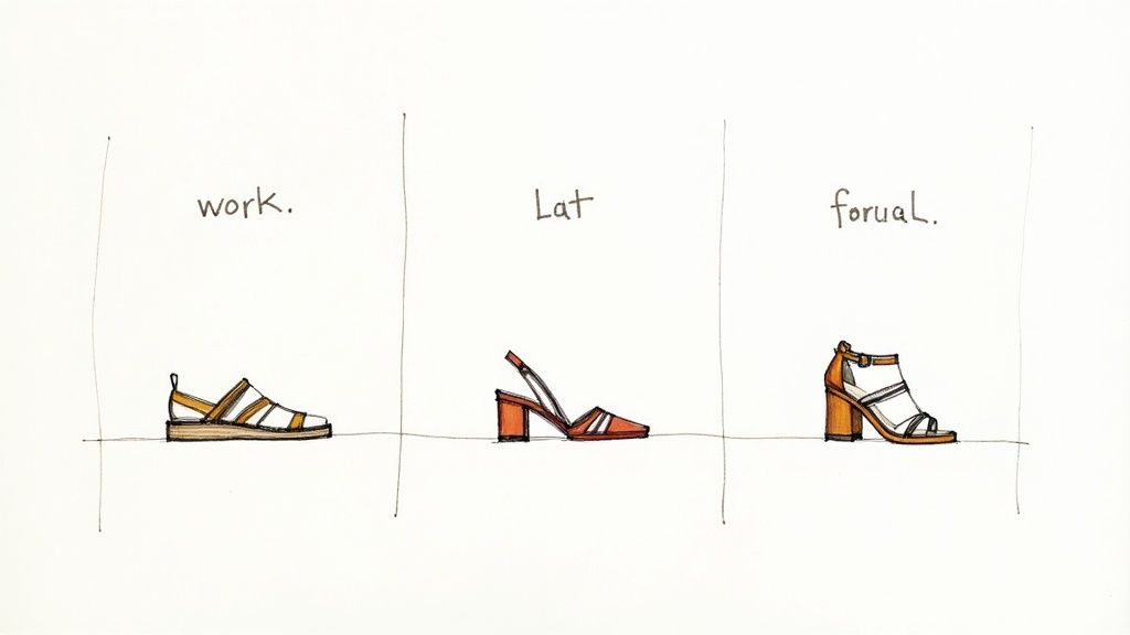 A woman wearing a maxi dress in a seasonal setting, showcasing stylish footwear.