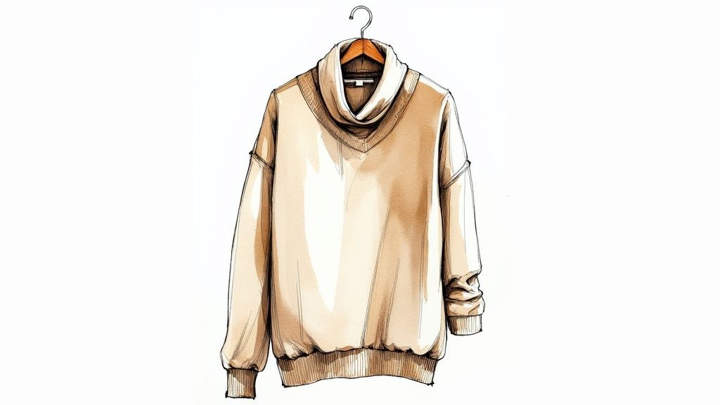 Woman smiling while holding a stylish handbag