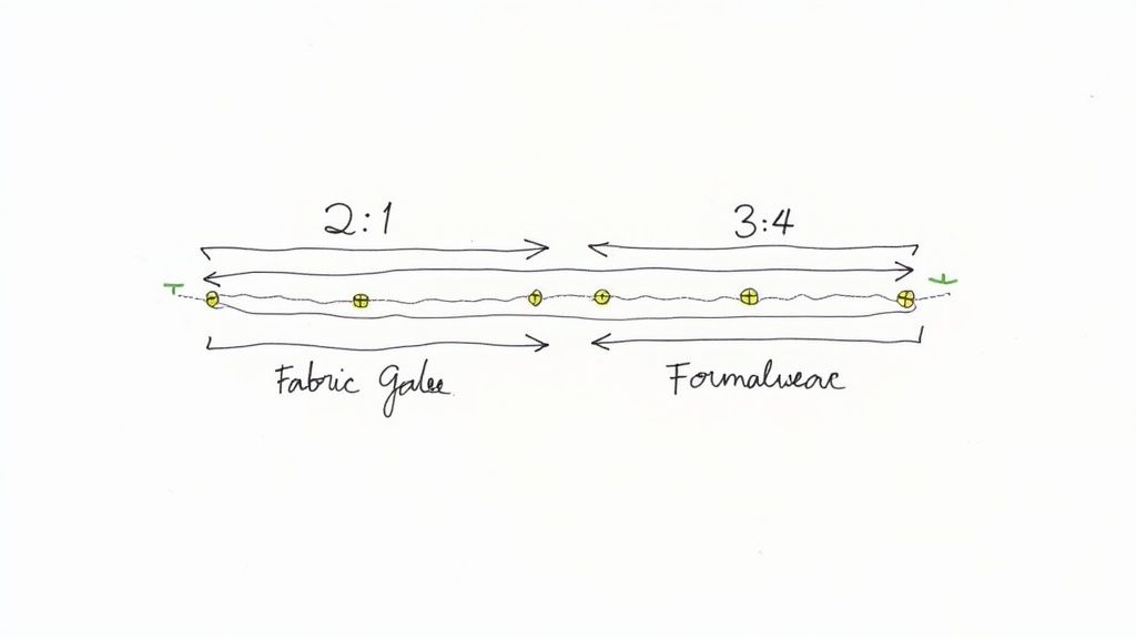 A crafter working on a colorful quilt, with the Baby Lock Acclaim serger visible in the background.