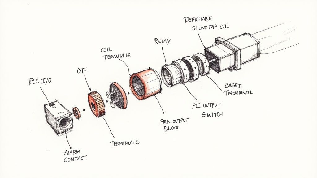 Shunt Trip Breaker Closeup