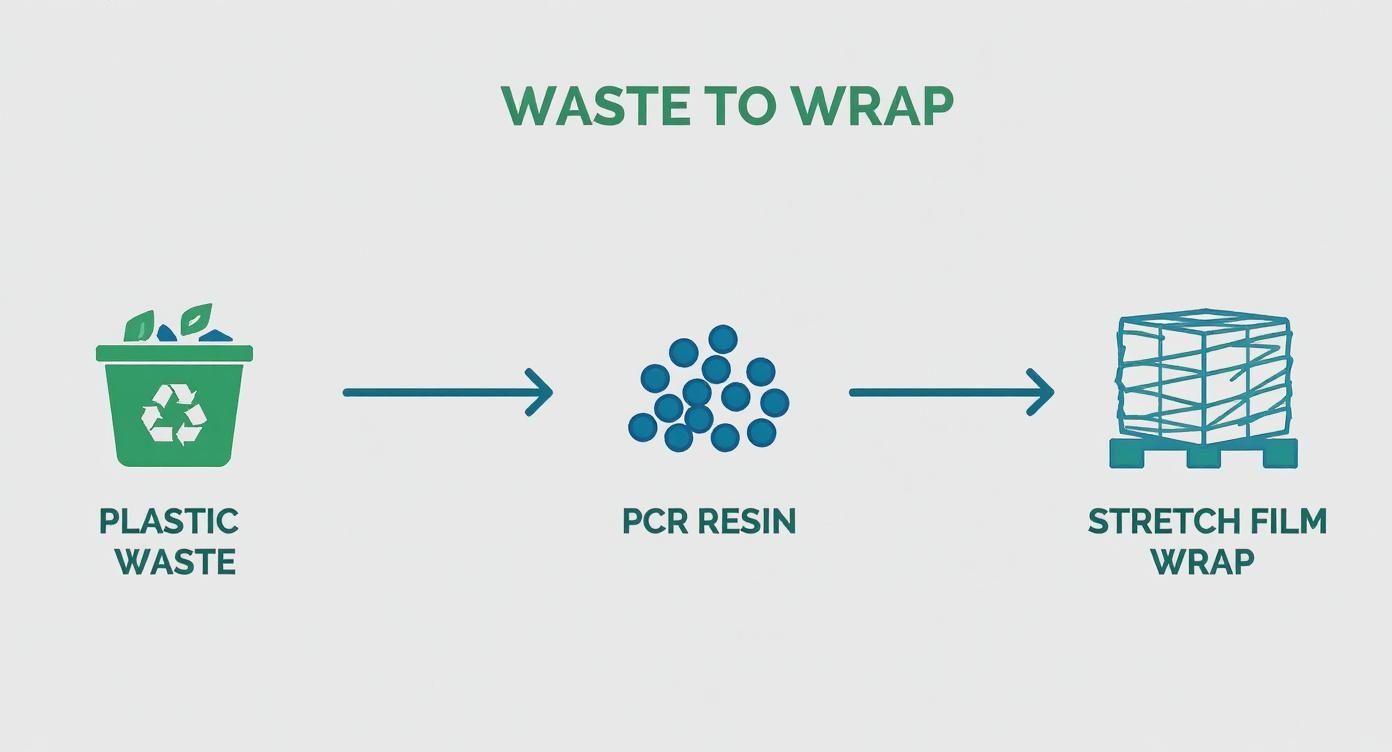 Infographic about p-cr stretch film