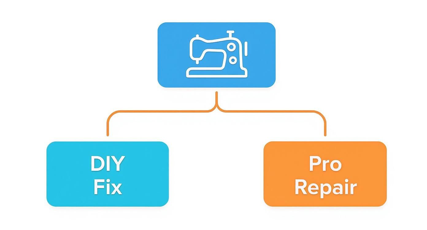 Infographic about sewing machine repairs near me