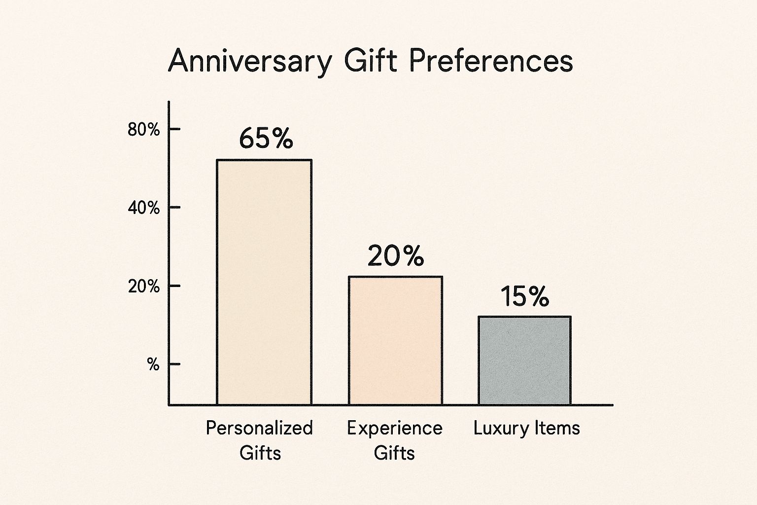 Infographic about anniversary gifts for wife