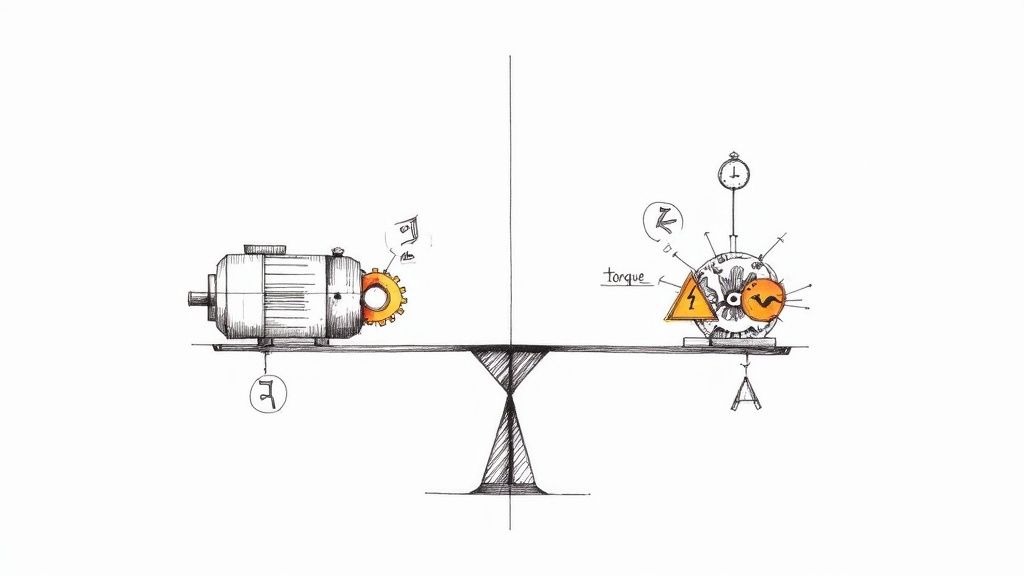 A close-up of an industrial electric motor with gears and wiring visible.