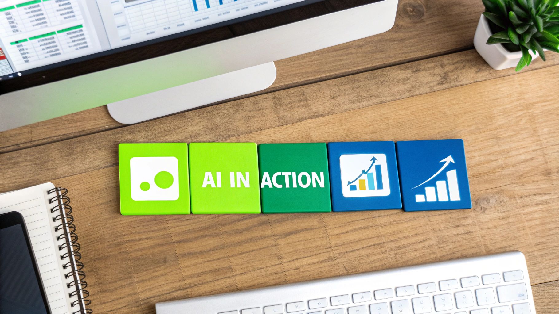 AI systems analyzing data streams from different industries like healthcare and finance.