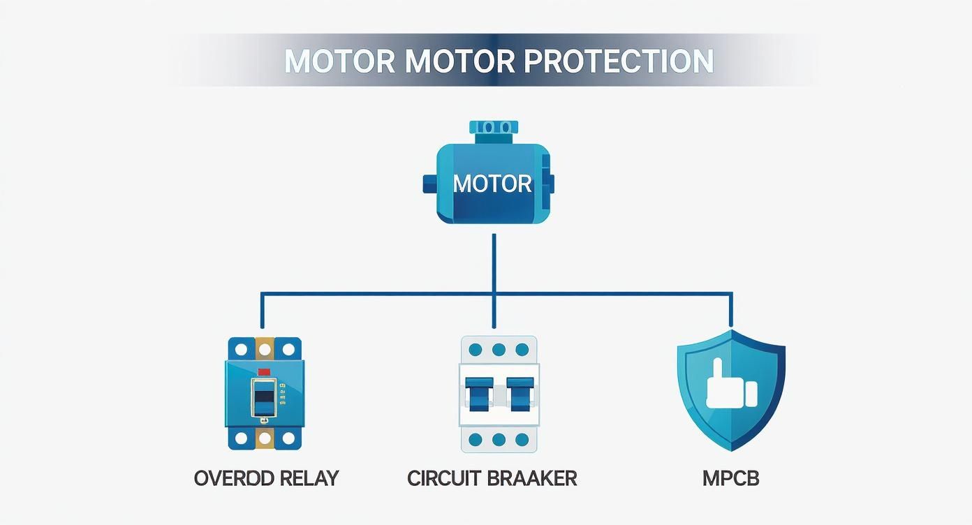 Infographic about protection of motors