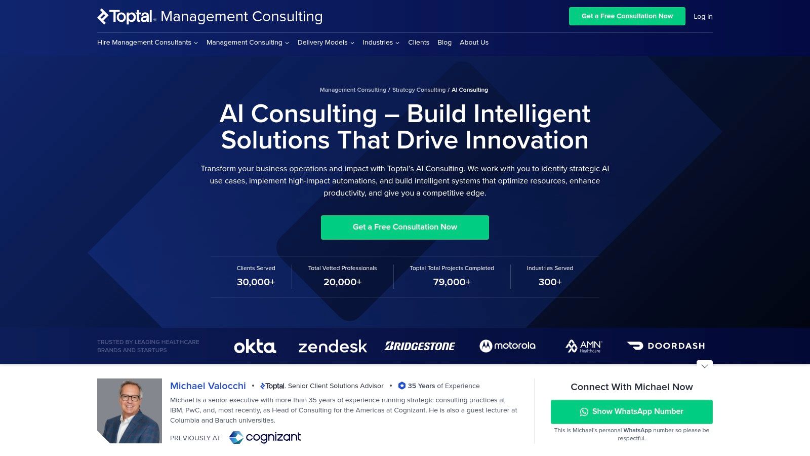 Toptal – Vetted Network for AI Consulting, ML, and Data Experts