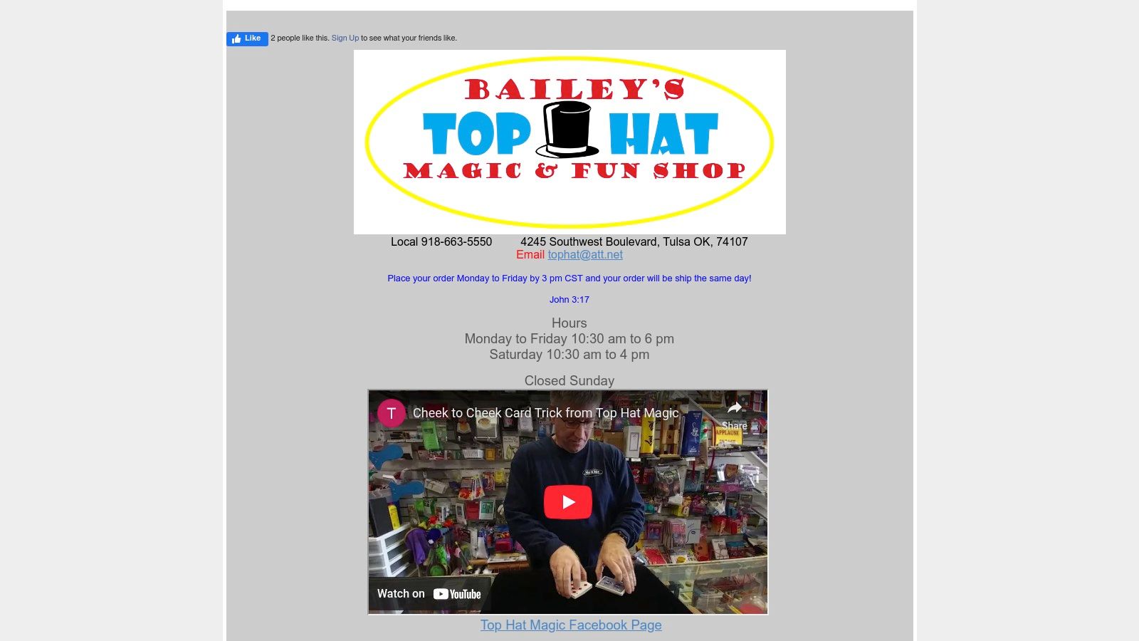 Top Hat Magic &amp; Fun Shop