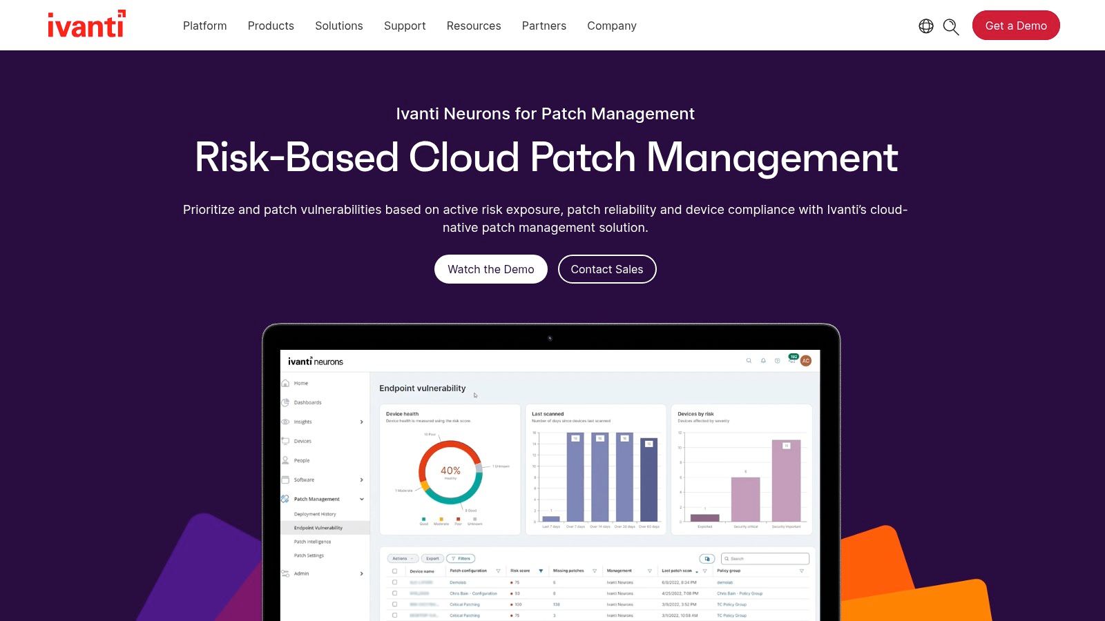 Ivanti Neurons for Risk‑Based Vulnerability Management (RBVM)