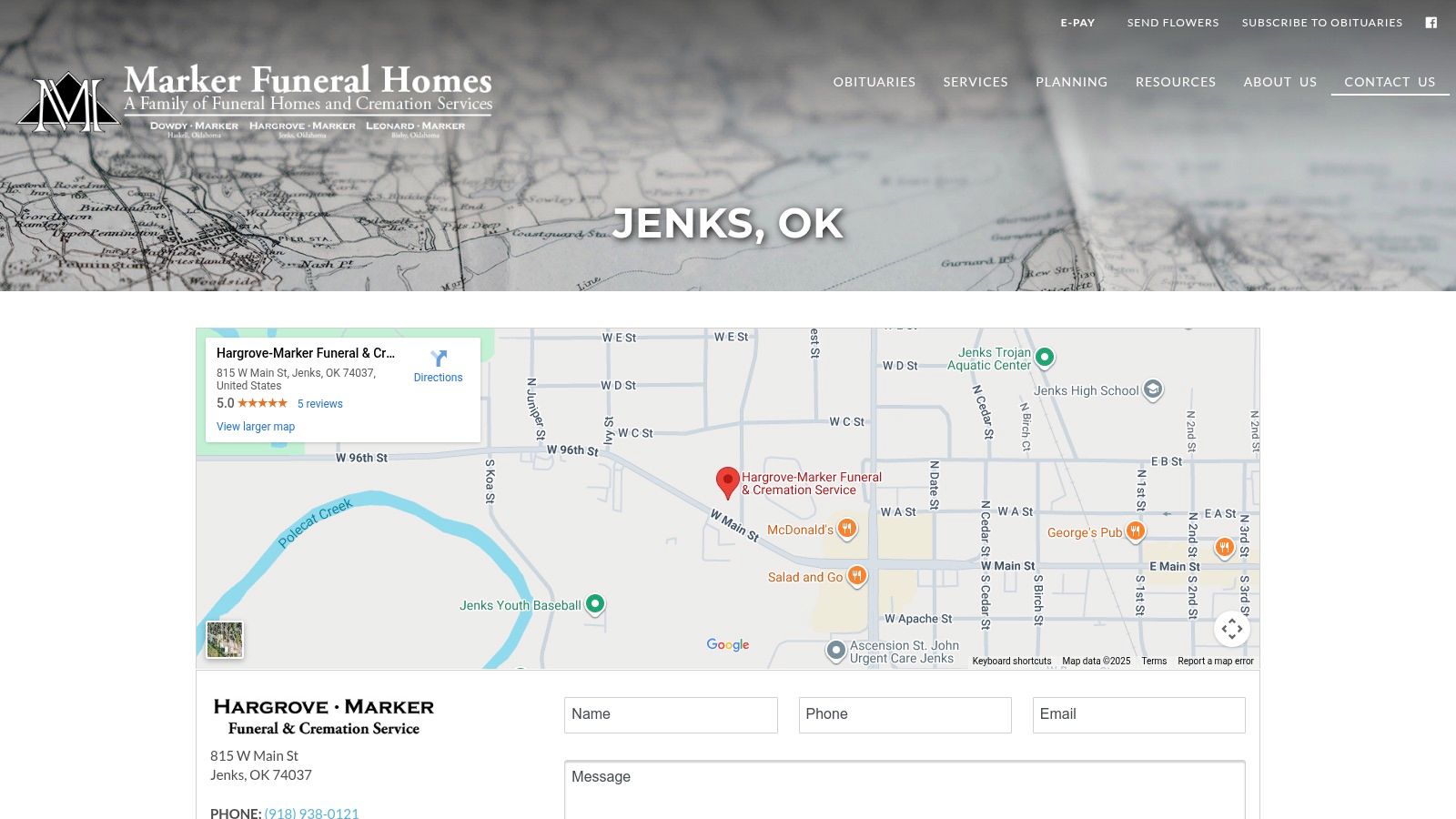 1. Hargrove-Marker Funeral &amp; Cremation Service – The In-Town Jenks Option