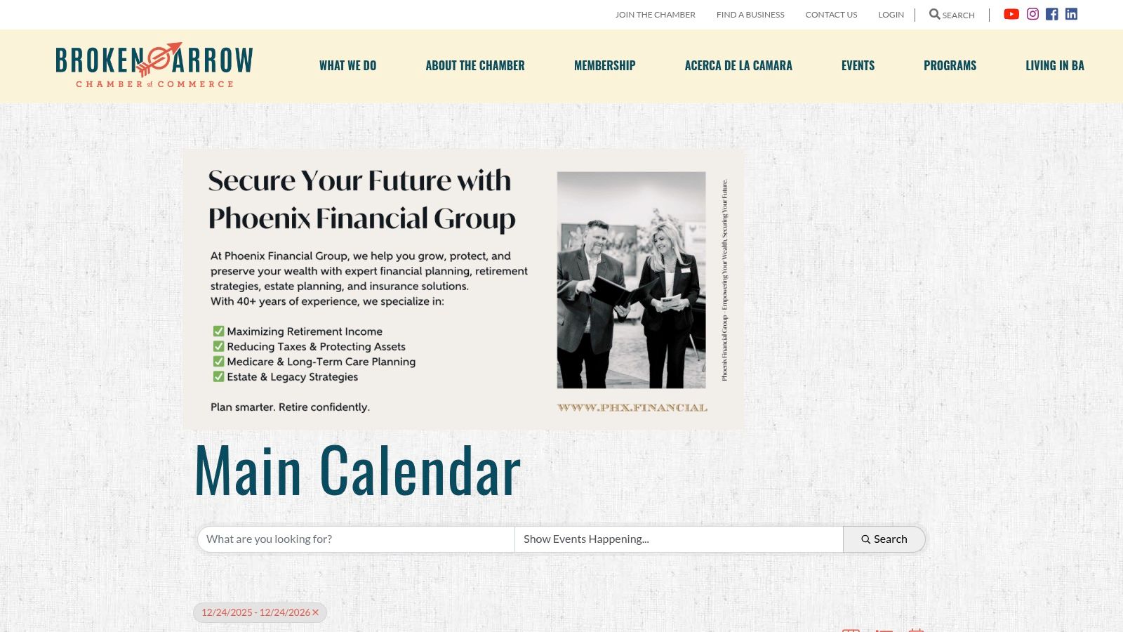 Broken Arrow Chamber of Commerce – Events Calendar