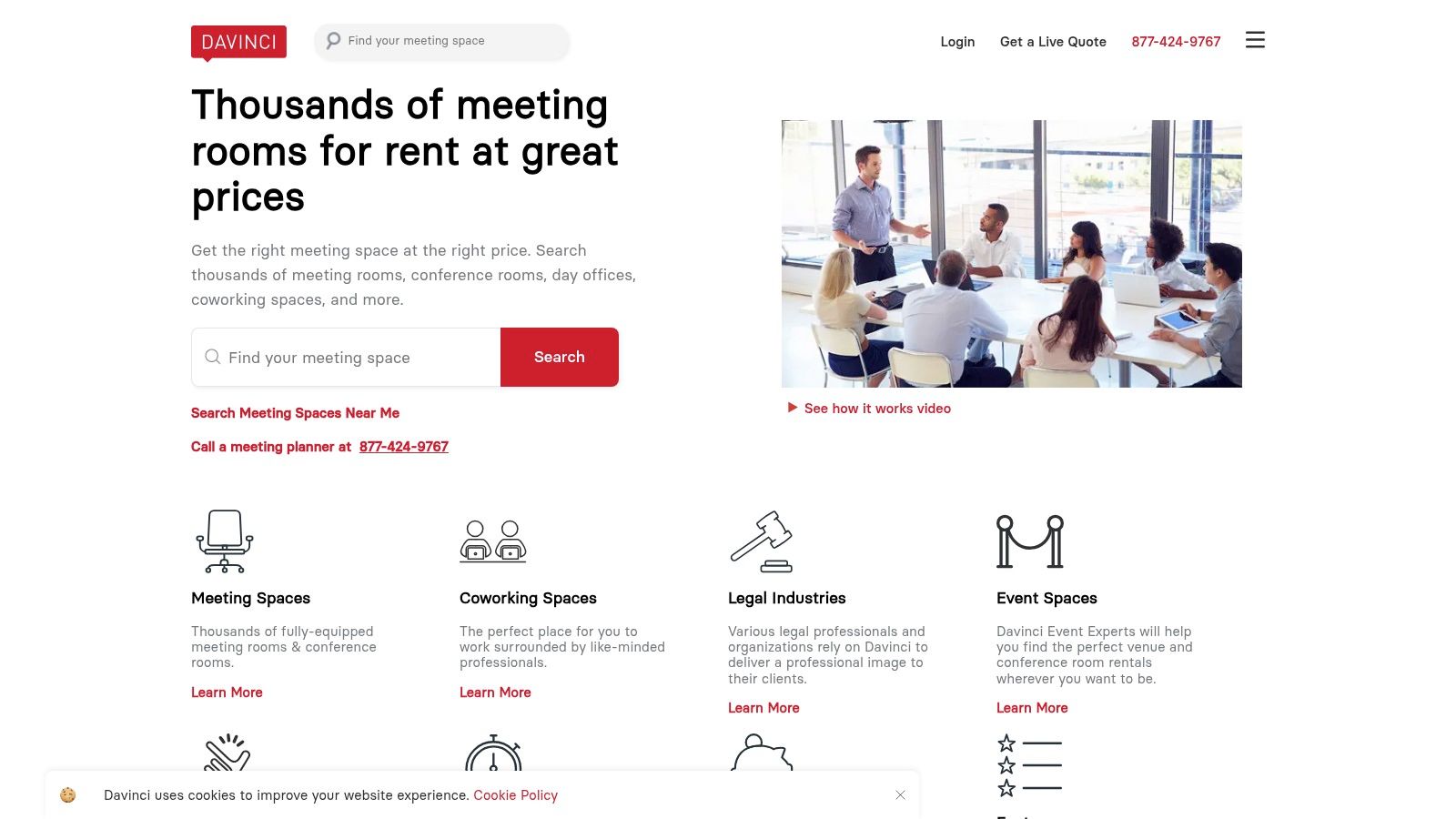 Professionals meeting in a Davinci Meeting Rooms conference space