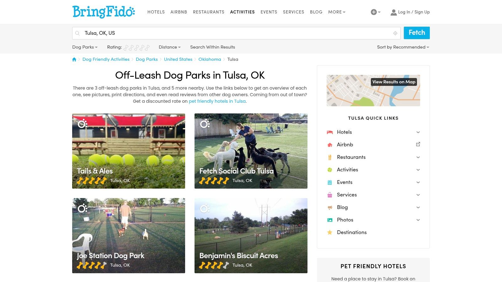 BringFido — Off‑Leash Dog Parks in Tulsa