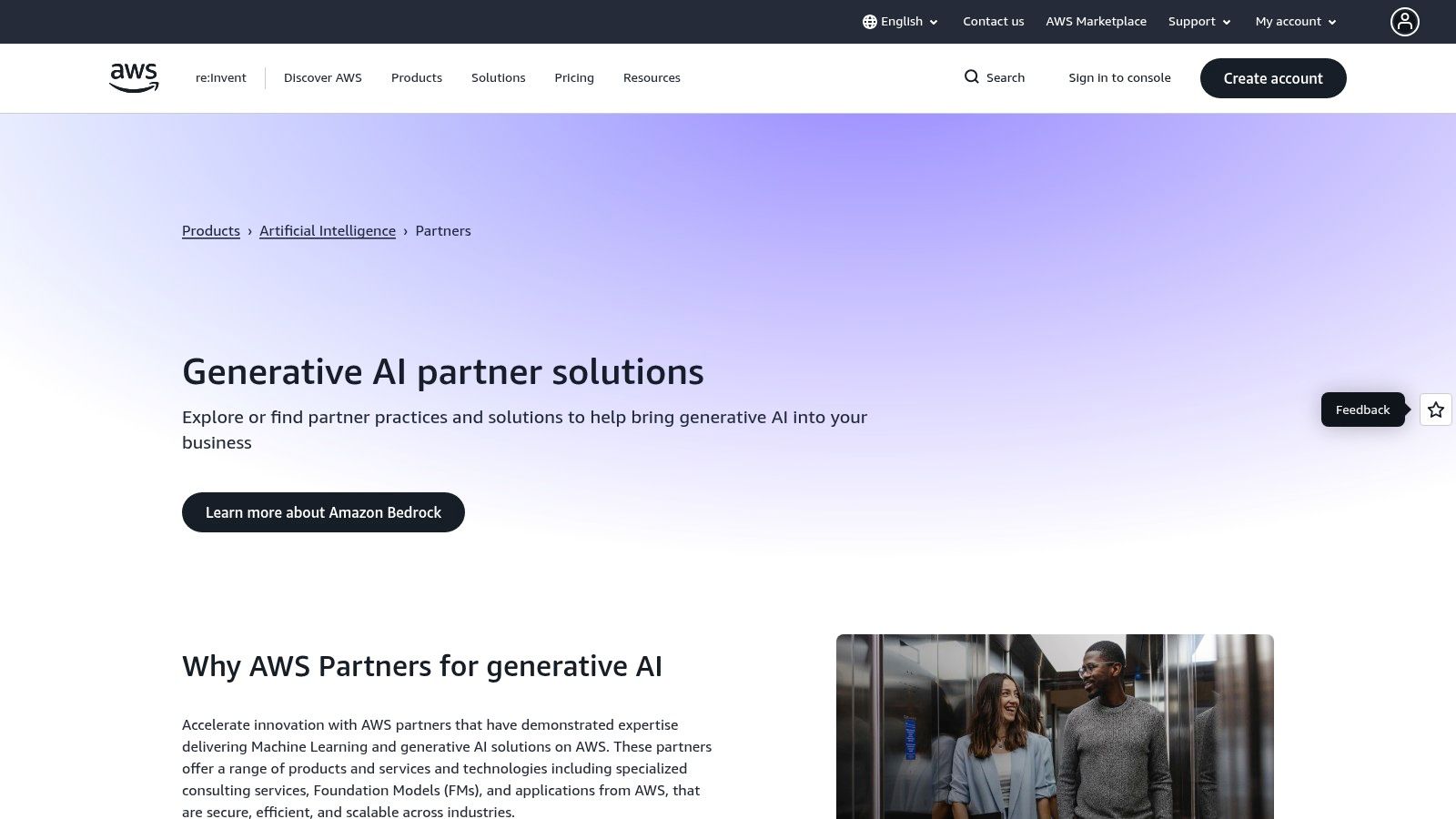 AWS Partners and AWS Marketplace – Generative AI and ML Consulting
