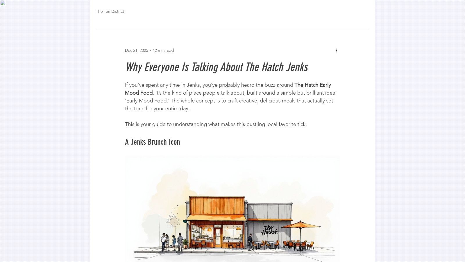 Spotlight on The Ten District: Why The Hatch is Jenks' Go-To Brunch Haven