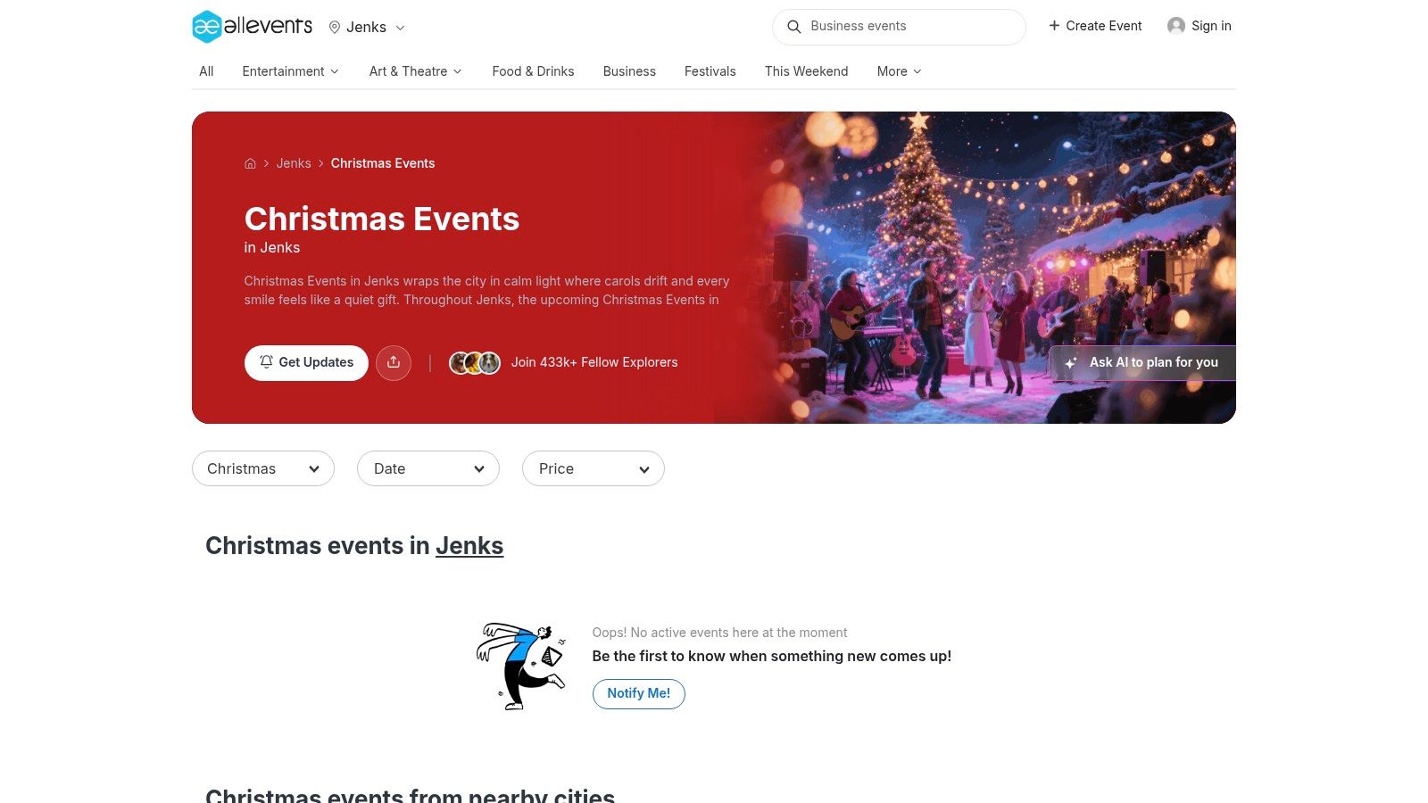 AllEvents – Jenks Christmas Listings
