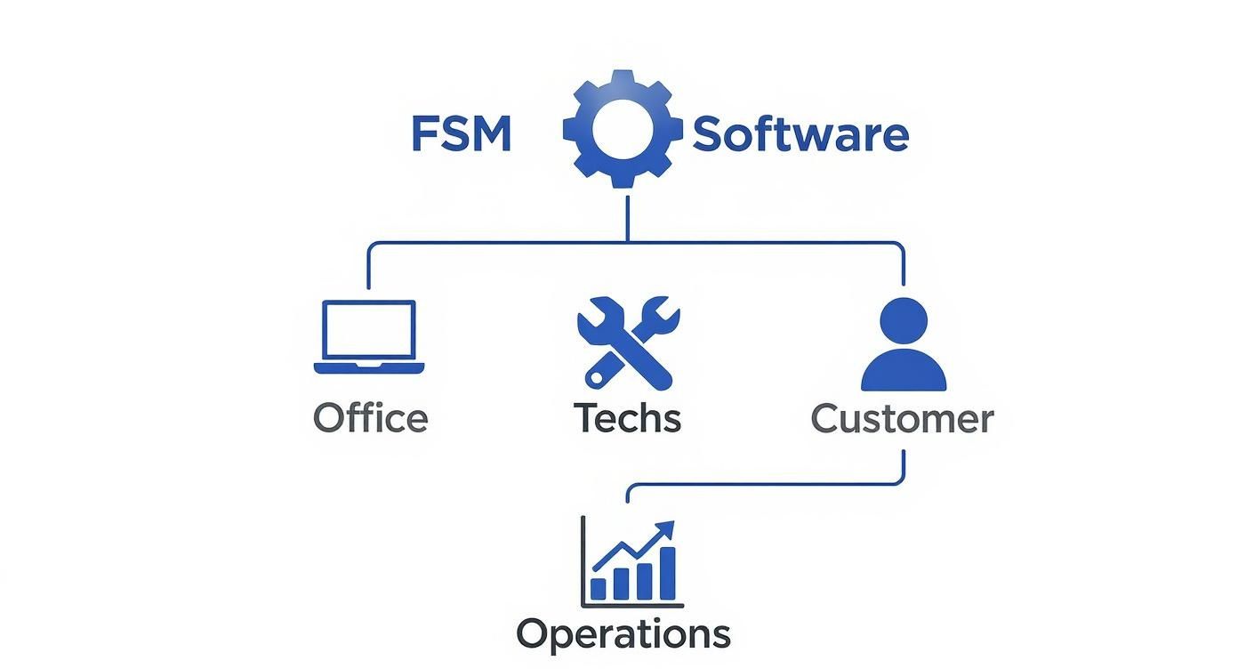 Infographic about field service management software australia