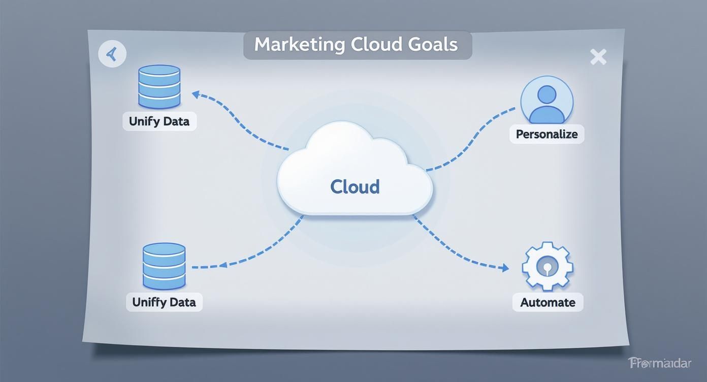 Infographic about salesforce marketing clouds