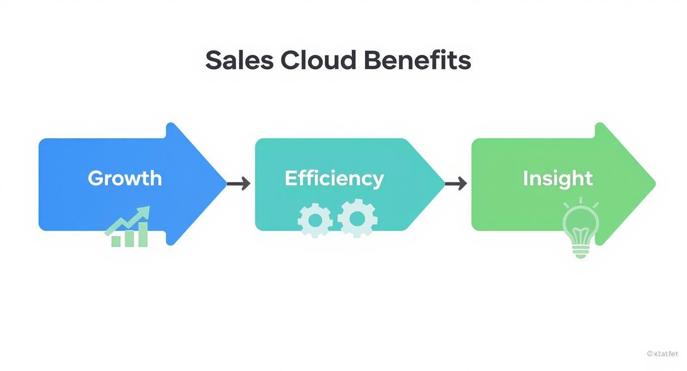 Infographic about sales force sales cloud