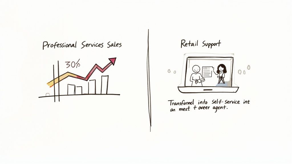 A professional services team celebrating a successful sales quarter, showing the positive outcome of a digital transformation.