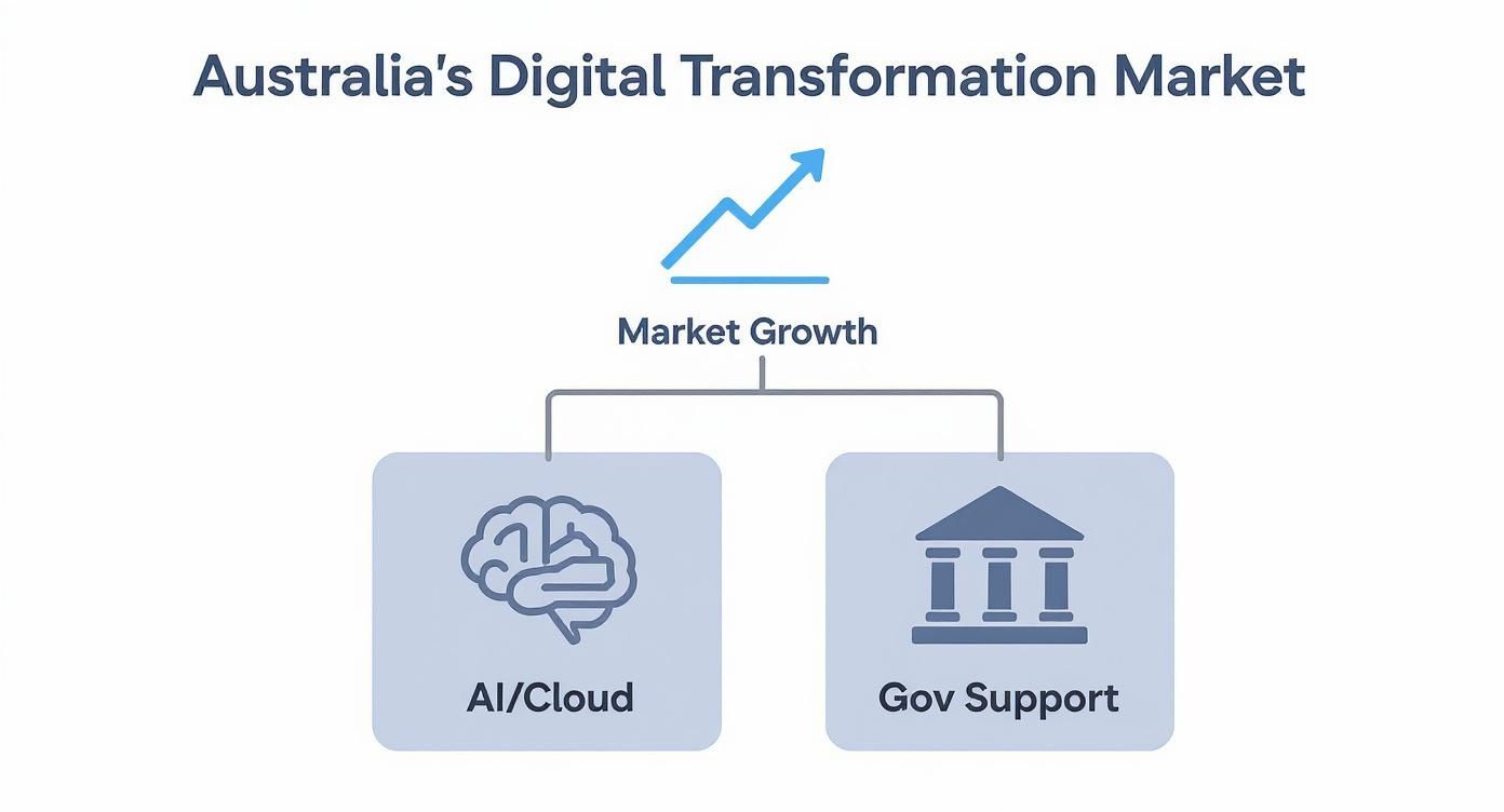 Infographic about digital transformation services