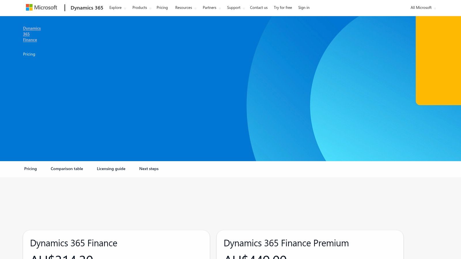 Microsoft Dynamics 365 Finance (Australia)