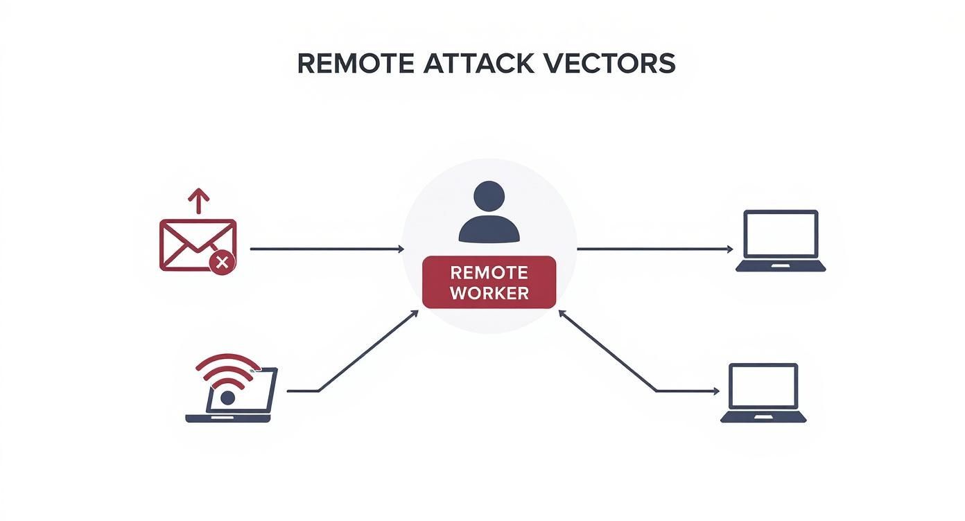 Infographic about remote work security solutions