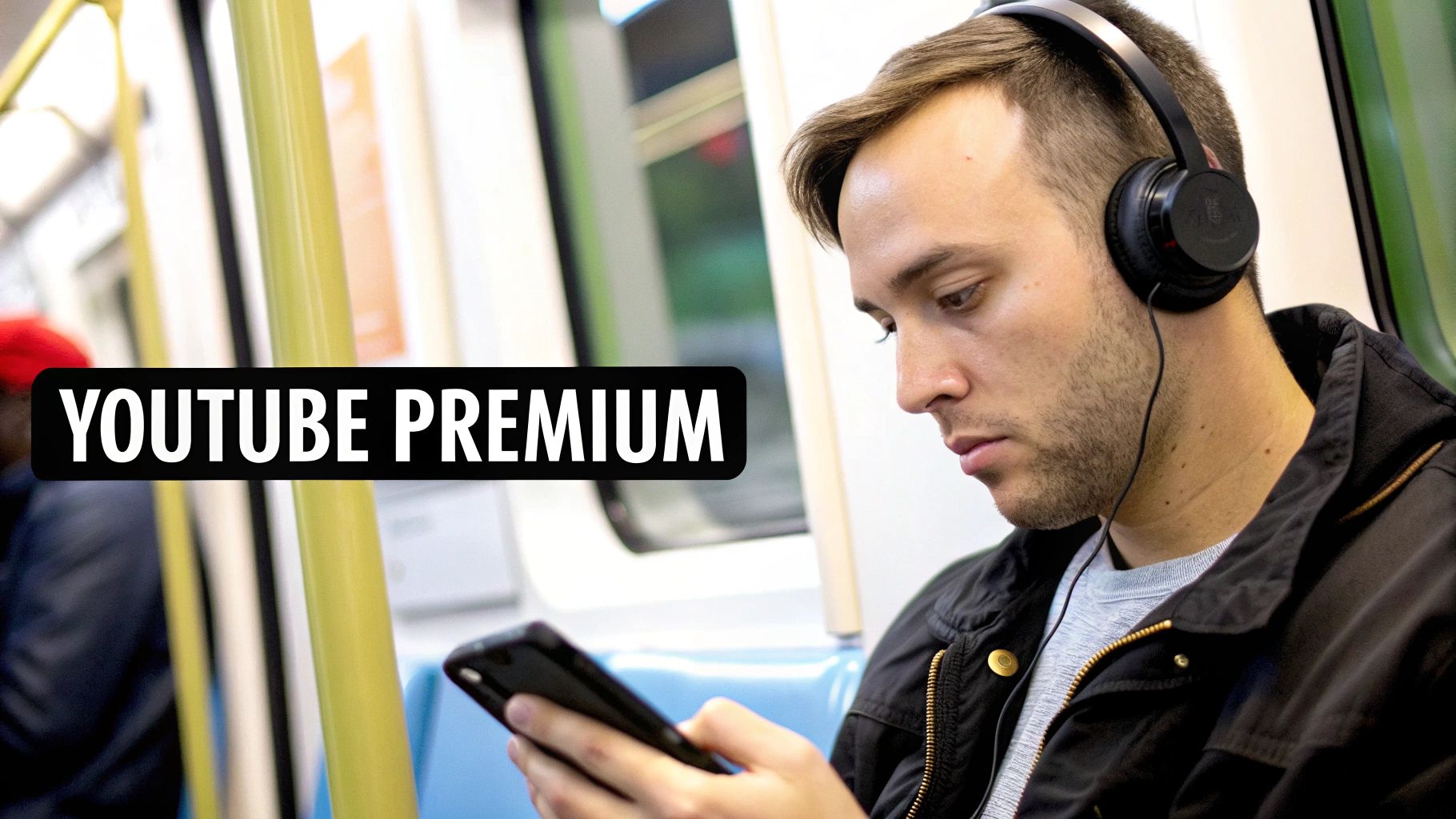 A stylized graphic showing the YouTube Premium logo.