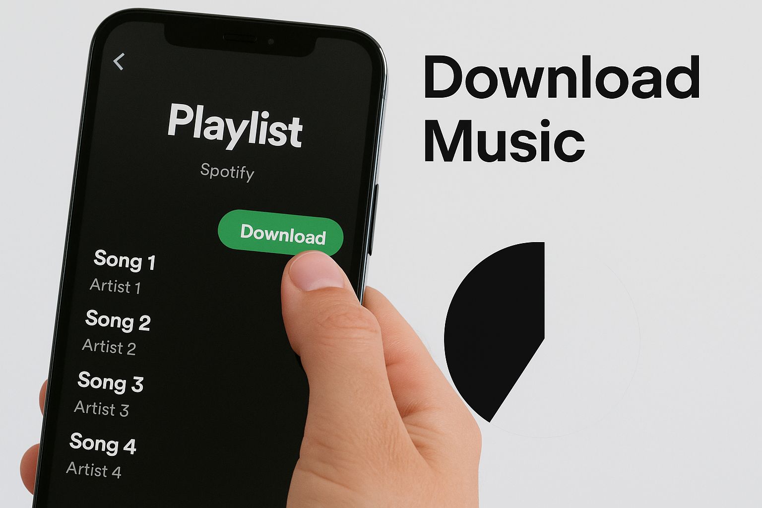 Infographic about how to play spotify offline