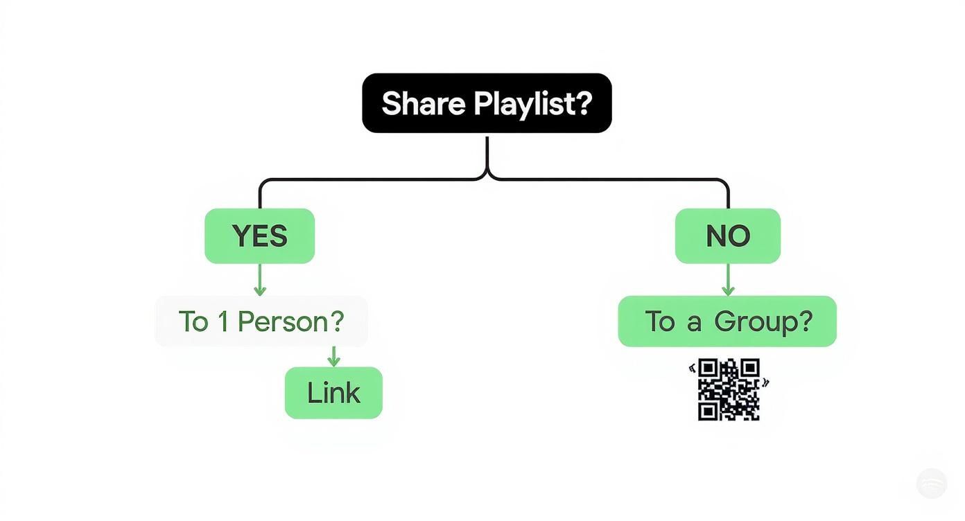 Infographic about how to share your spotify playlist