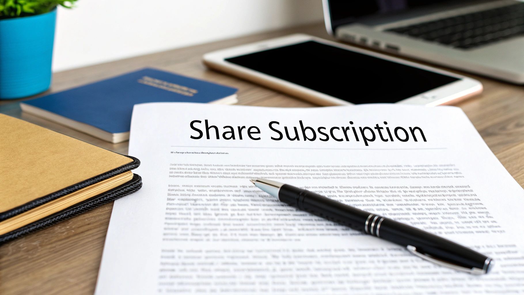 Share Subscription Agreement Image
