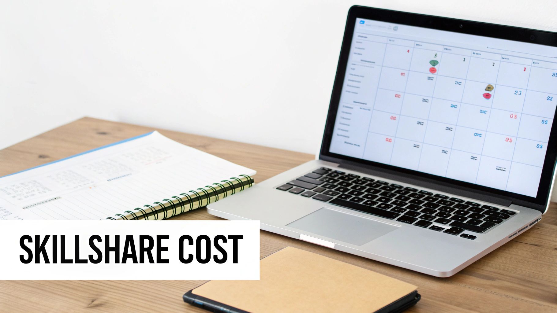 A person smiling while using a laptop to learn a new skill on Skillshare.