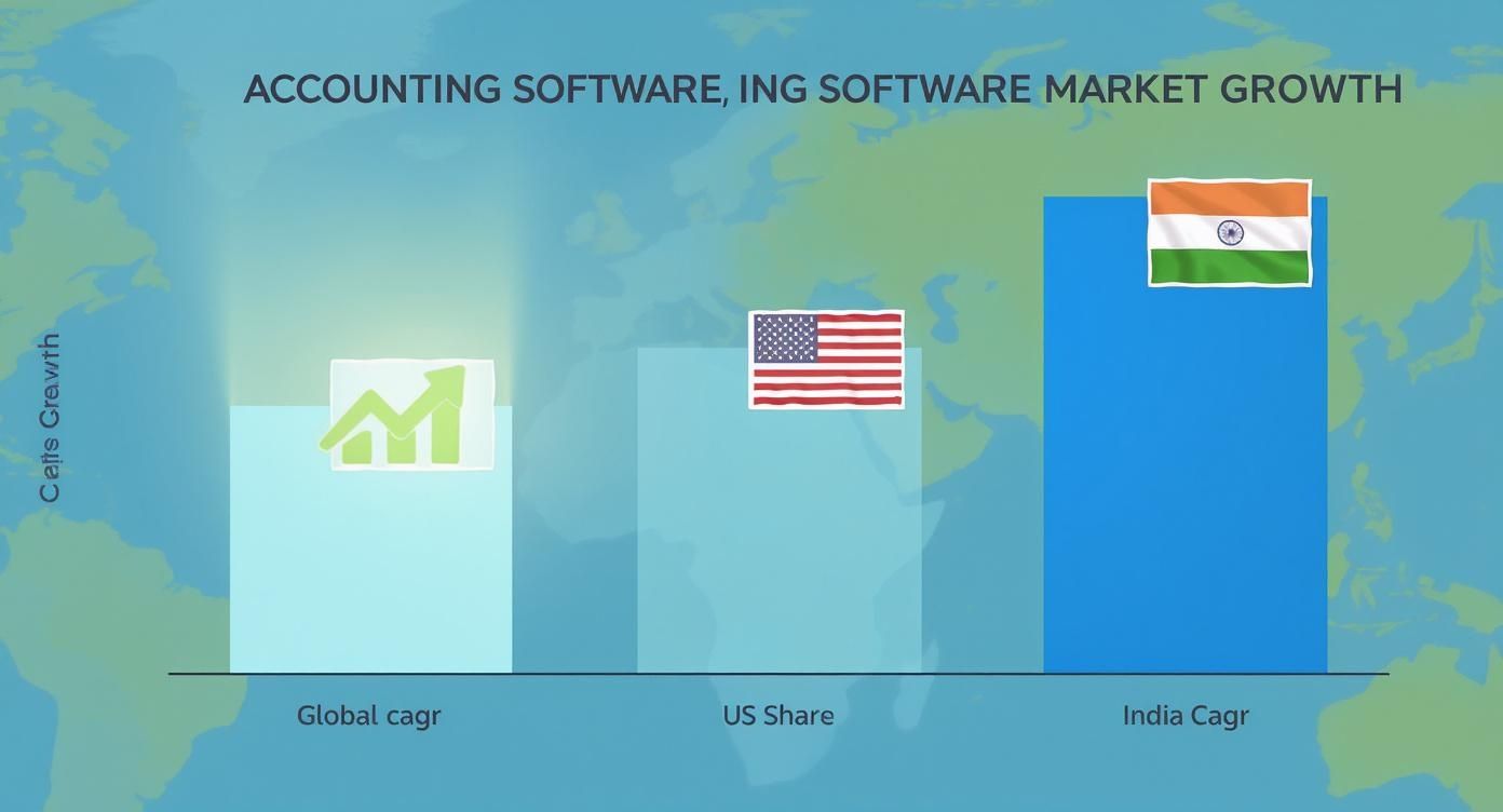 Infographic about accounting software comparison